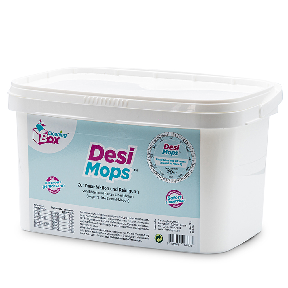 DesiMops_Spenderbox CleaningBox DesiMops, 42x13 cm, blau, 10er Spenderbox