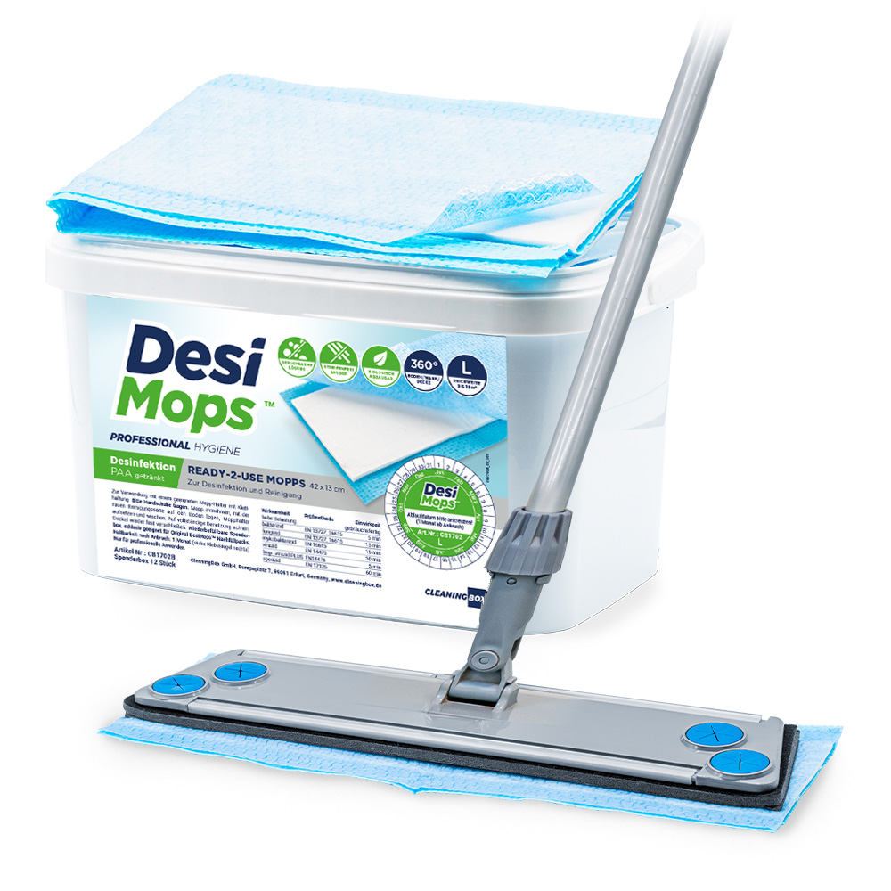 CleaningBox DesiMops, 42x13 cm, blau, Nachfüllpack 100 Stück